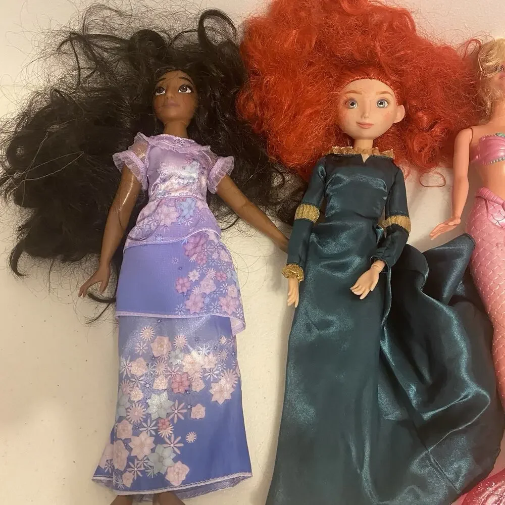 Disney 12” Princess Dolls Mermaids Ariel Miranda & Escanto Isabela Lot Of 4